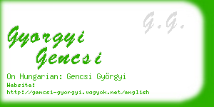 gyorgyi gencsi business card